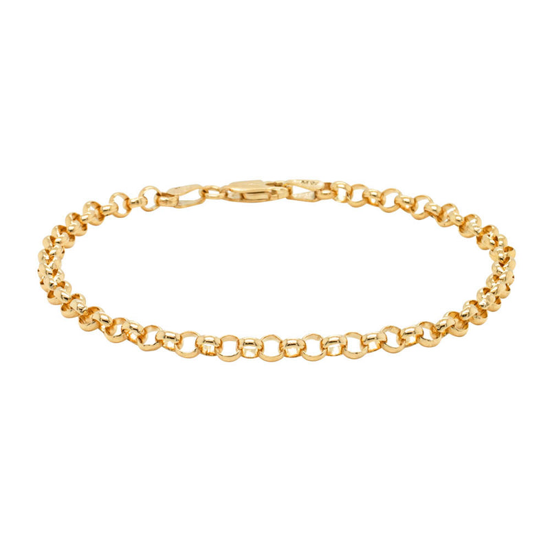 9ct Yellow Gold Round Belcher Bracelet-Bracelet-Walker & Hall