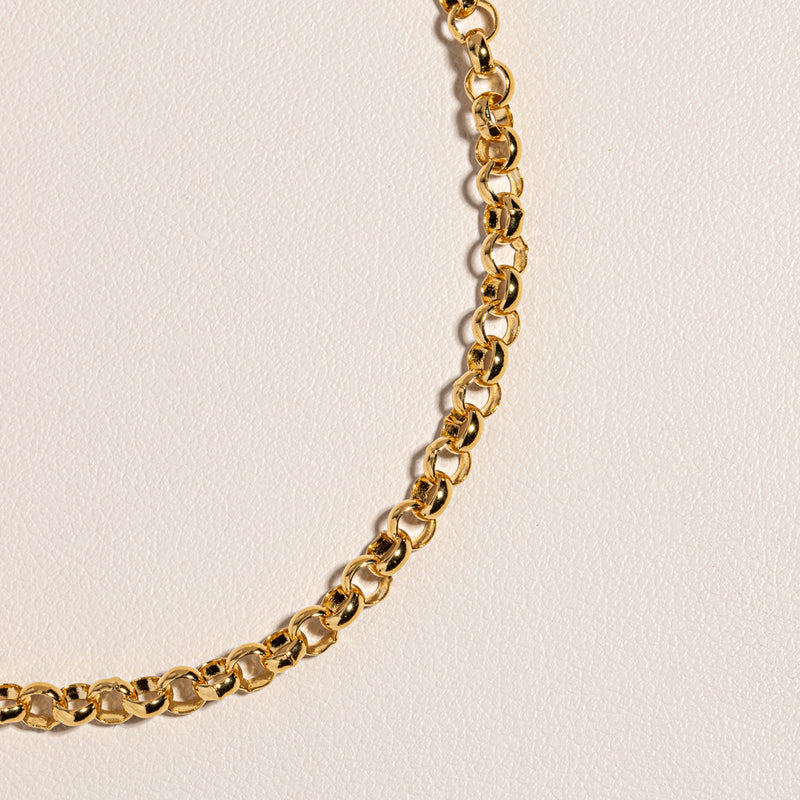 9ct Yellow Gold Round Belcher Bracelet-Bracelet-Walker & Hall