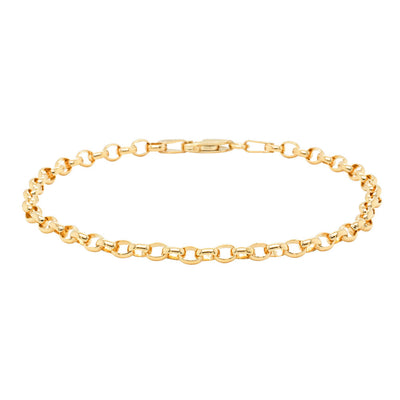 9ct Yellow Gold Oval Belcher Bracelet-Bracelet-Walker & Hall