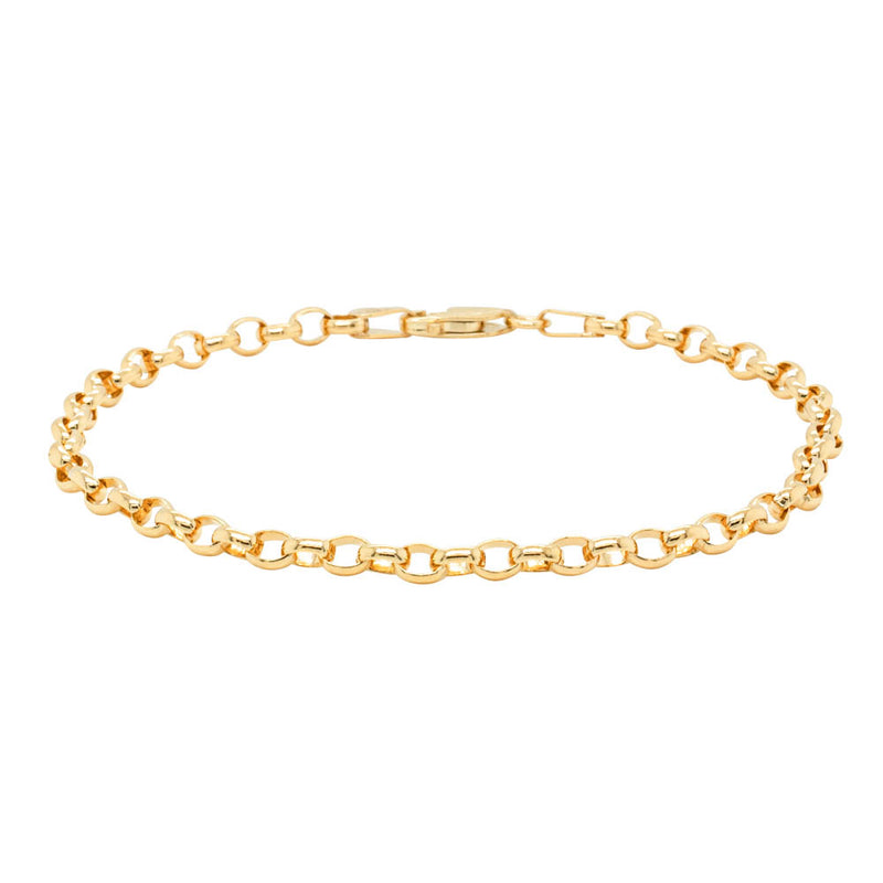 9ct Yellow Gold Oval Belcher Bracelet-Bracelet-Walker & Hall
