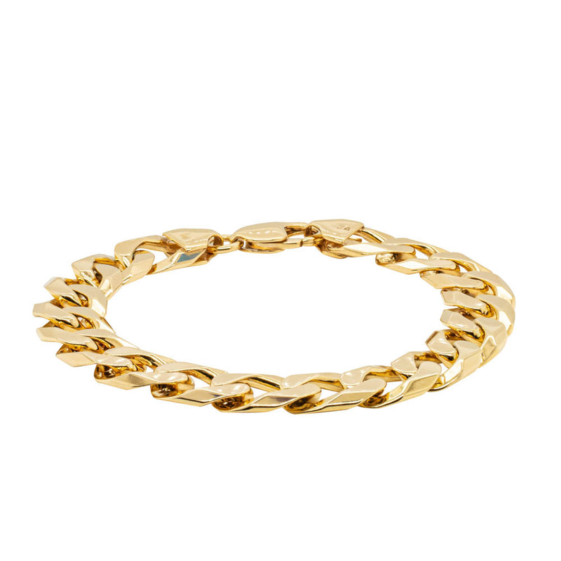 9ct Yellow Gold Cuban Chain Bracelet-Bracelet-Walker & Hall