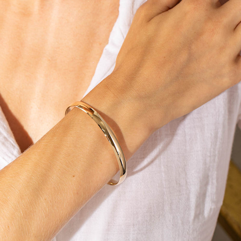 9ct Yellow Gold 6.5mm Bangle - 68mm-Bracelet-Walker & Hall