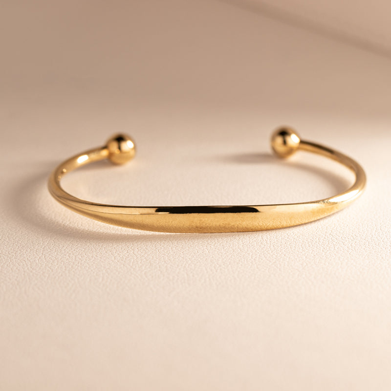 9ct Yellow Gold Baby Cuff-Bracelet-Walker & Hall