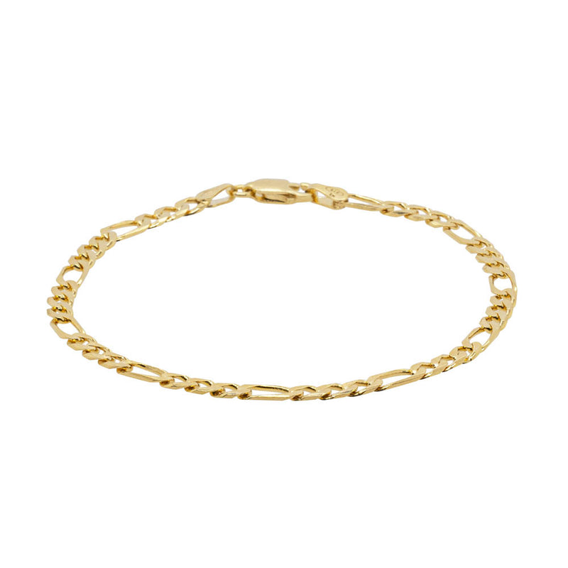 9ct Yellow Gold Figaro Bracelet-Bracelet-Walker & Hall