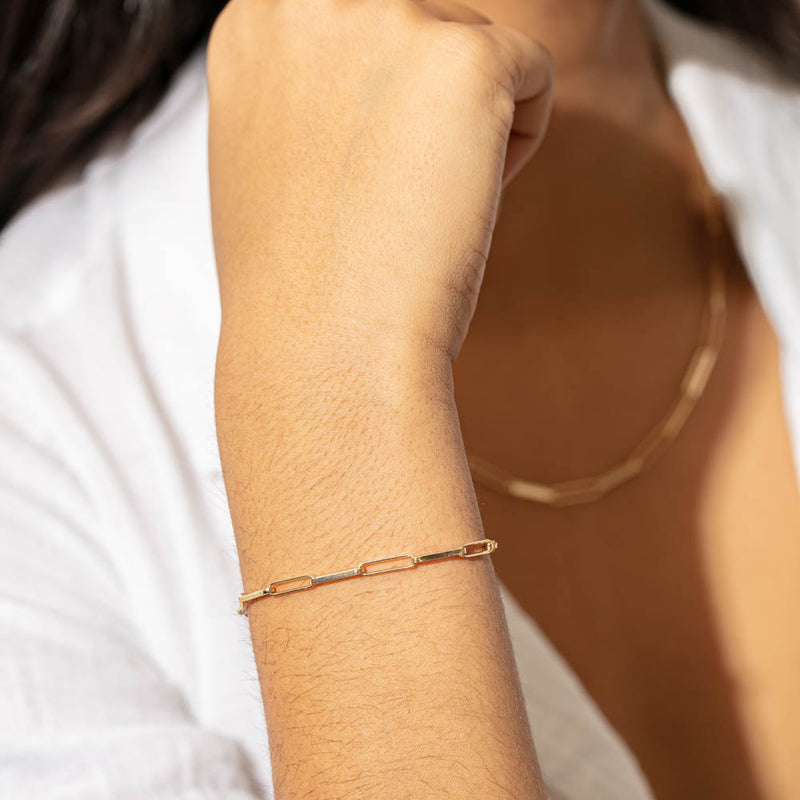 Recycled 9ct Yellow Gold 1st Edition Chain Bracelet-Bracelet-Walker & Hall
