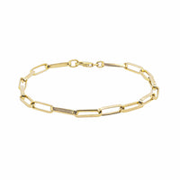 Recycled 9ct Yellow Gold 1st Edition Chain Bracelet-Bracelet-Walker & Hall