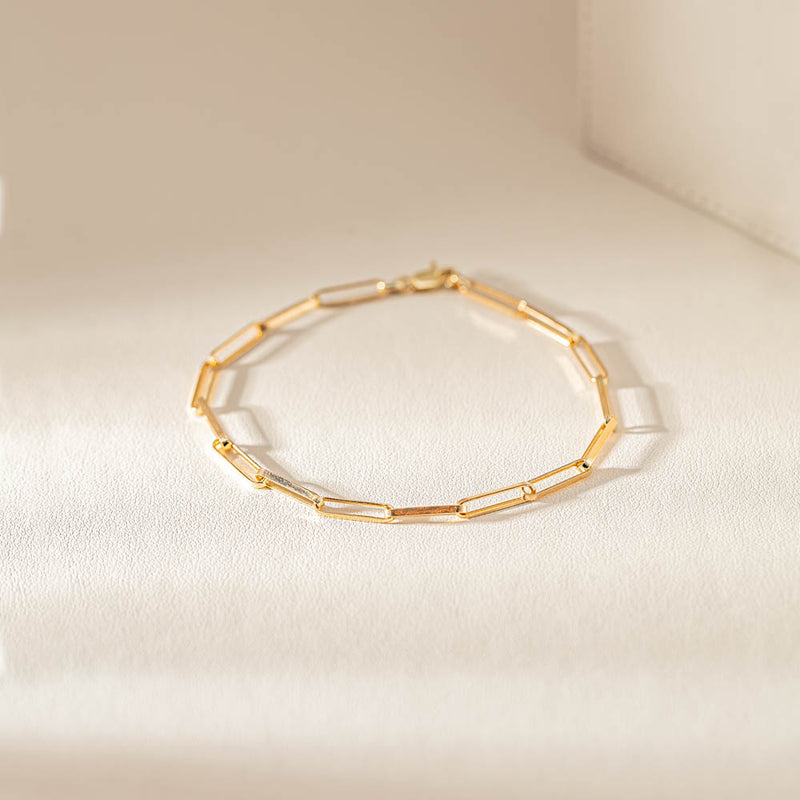 Recycled 9ct Yellow Gold 1st Edition Chain Bracelet-Bracelet-Walker & Hall