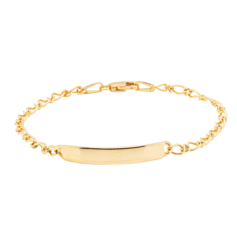 9ct Yellow Gold Child's ID Bracelet-Bracelet-Walker & Hall