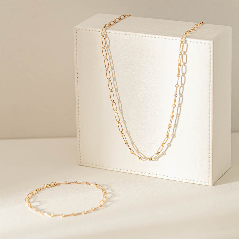 Recycled 9ct Yellow Gold 2nd Edition Chain Bracelet-Bracelet-Walker & Hall
