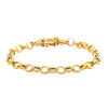 9ct Yellow Gold Oval Belcher Bracelet With Bolt-Bracelet-Walker & Hall