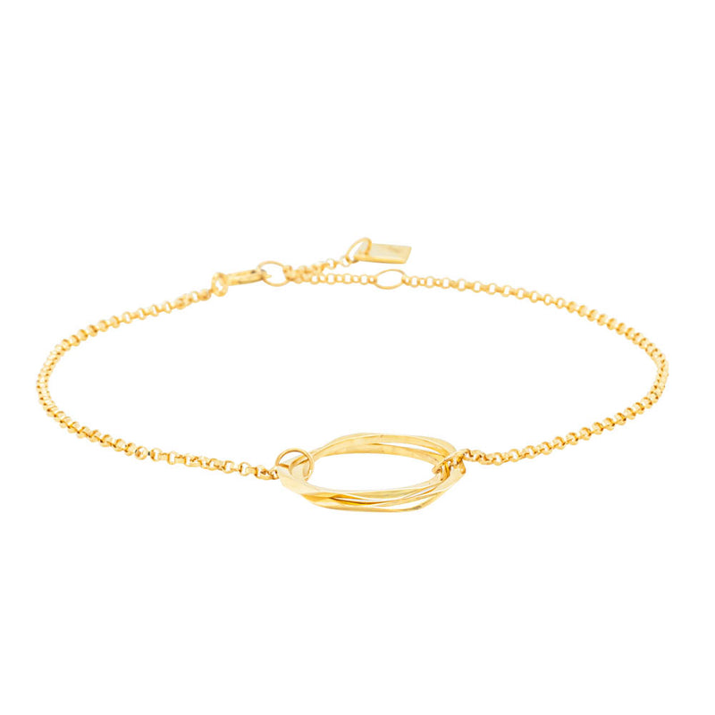 9ct Yellow Gold Mini Entwined Bracelet-Bracelet-Walker & Hall