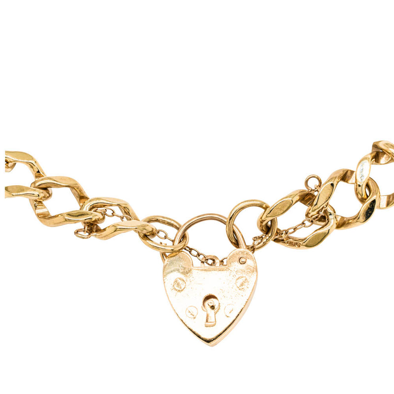 Deja Vu 9ct Yellow Gold Curb Bracelet-Bracelet-Walker & Hall