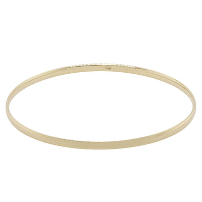 9ct Yellow Gold 3mm Bangle-Bracelet-Walker & Hall