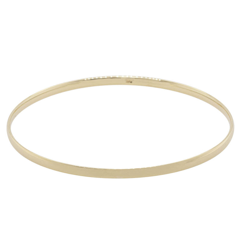 9ct Yellow Gold 3mm Bangle-Bracelet-Walker & Hall