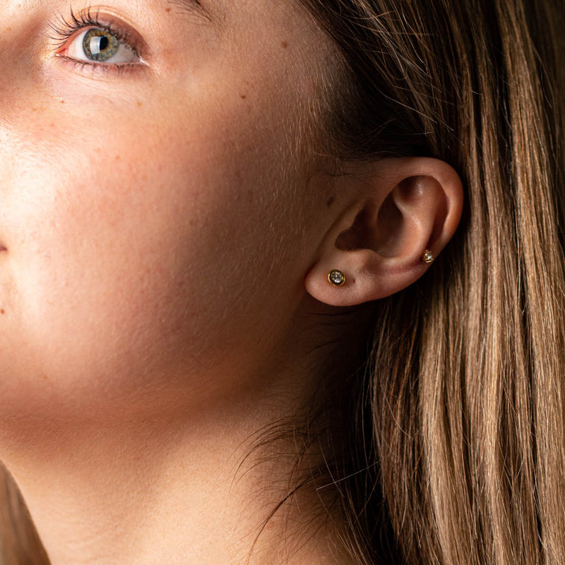 18ct Yellow Gold .25ct Diamond Stud Earrings-Earrings-Walker & Hall