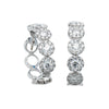 18ct White Gold 1.64ct Diamond Cluster Hoop Earrings-Earrings-Walker & Hall