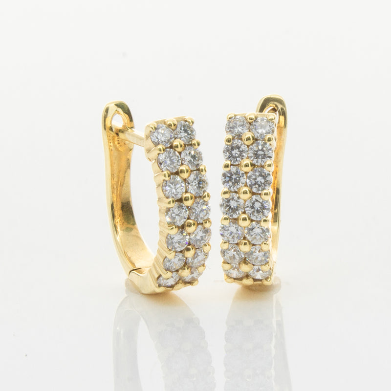 18ct Yellow Gold .50ct Diamond Apollo Earrings-Earrings-Walker & Hall