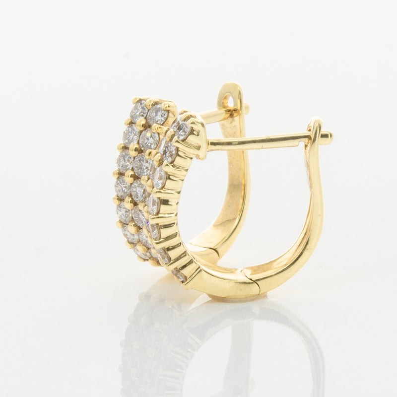 18ct Yellow Gold .50ct Diamond Apollo Earrings-Earrings-Walker & Hall