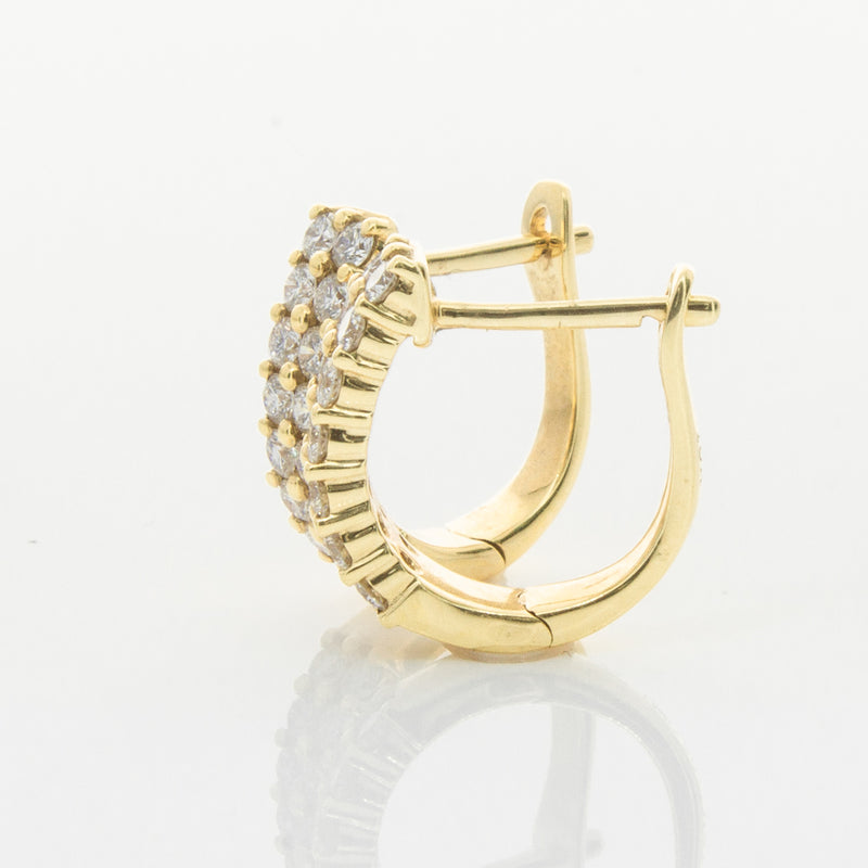 18ct Yellow Gold .50ct Diamond Apollo Earrings-Earrings-Walker & Hall