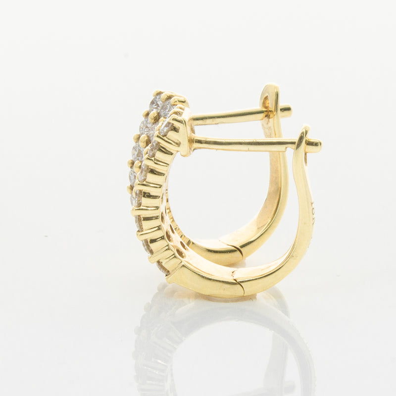 18ct Yellow Gold .50ct Diamond Apollo Earrings-Earrings-Walker & Hall