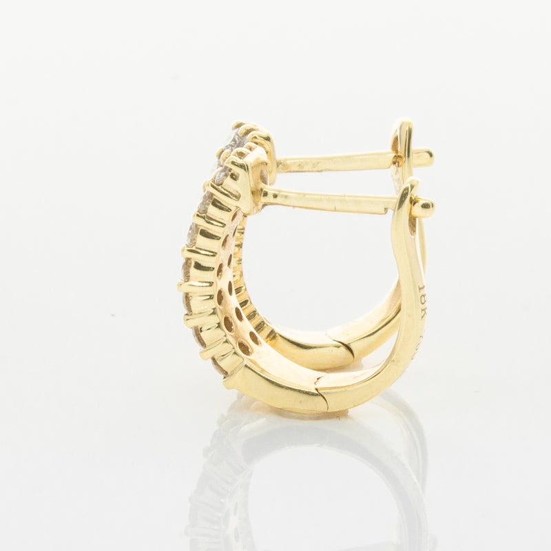 18ct Yellow Gold .50ct Diamond Apollo Earrings-Earrings-Walker & Hall