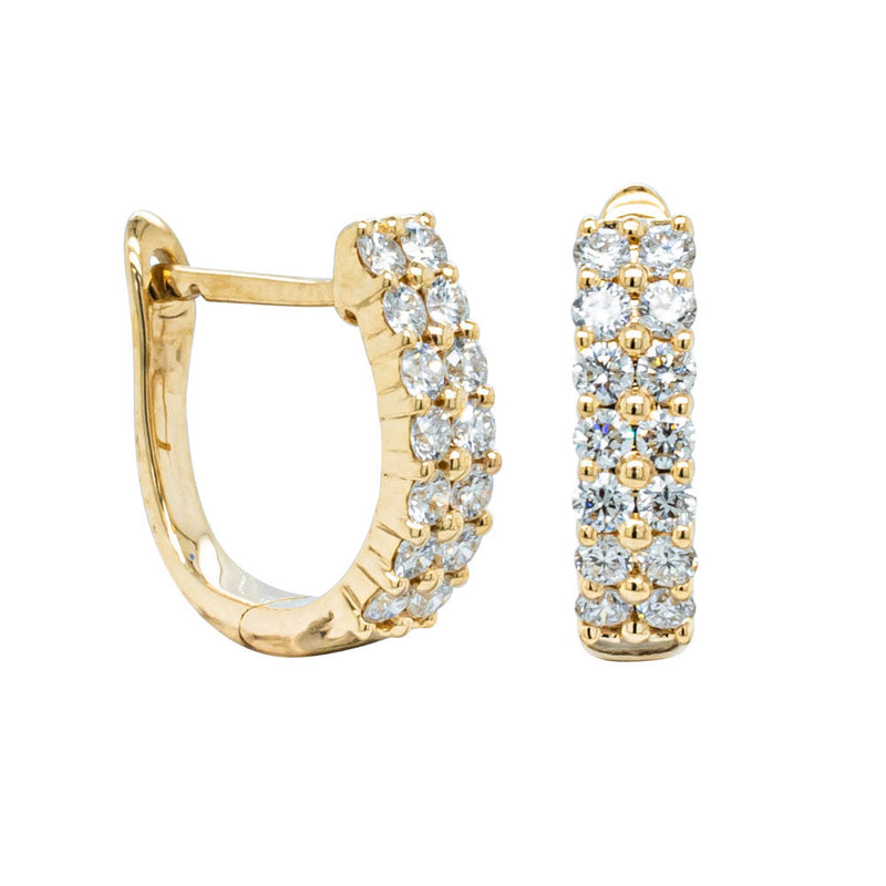 18ct Yellow Gold .50ct Diamond Apollo Earrings-Earrings-Walker & Hall