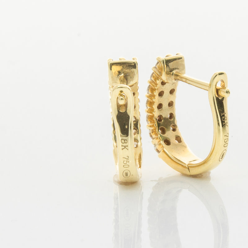 18ct Yellow Gold .50ct Diamond Apollo Earrings-Earrings-Walker & Hall