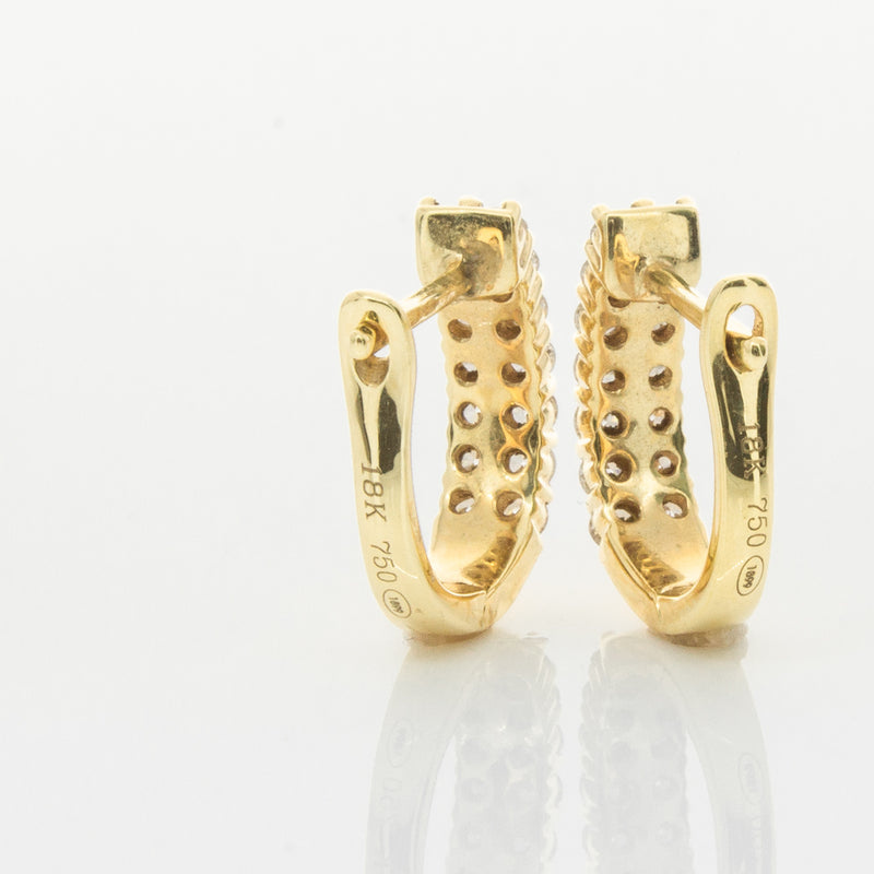 18ct Yellow Gold .50ct Diamond Apollo Earrings-Earrings-Walker & Hall