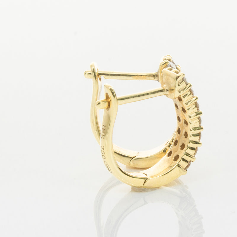 18ct Yellow Gold .50ct Diamond Apollo Earrings-Earrings-Walker & Hall