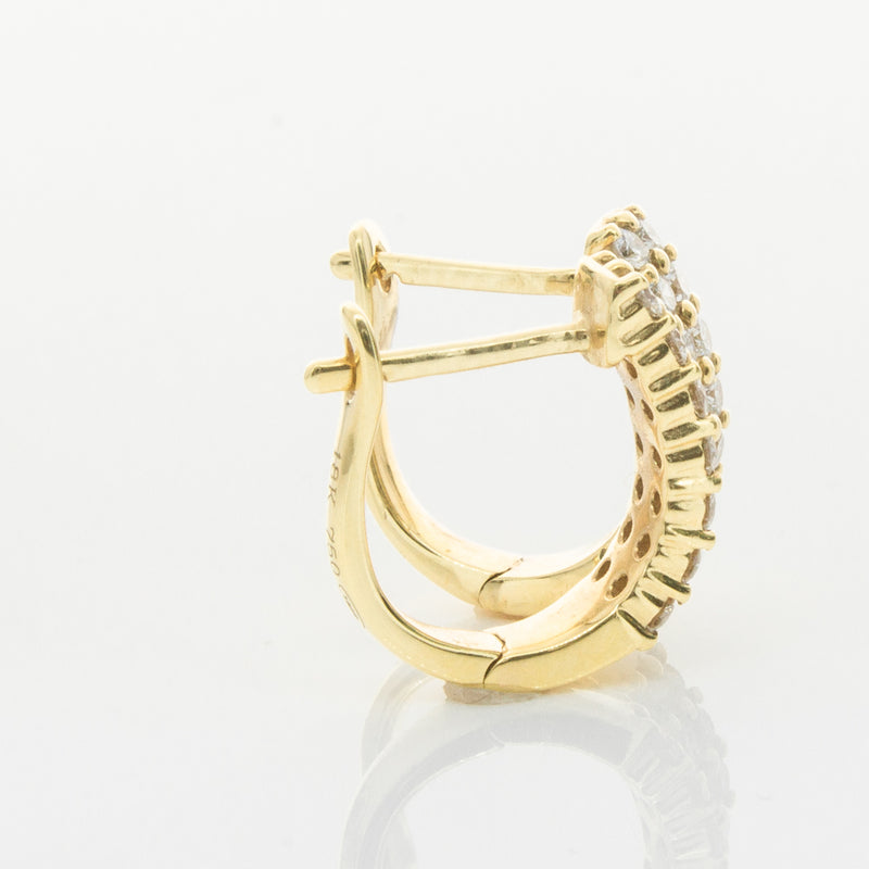 18ct Yellow Gold .50ct Diamond Apollo Earrings-Earrings-Walker & Hall