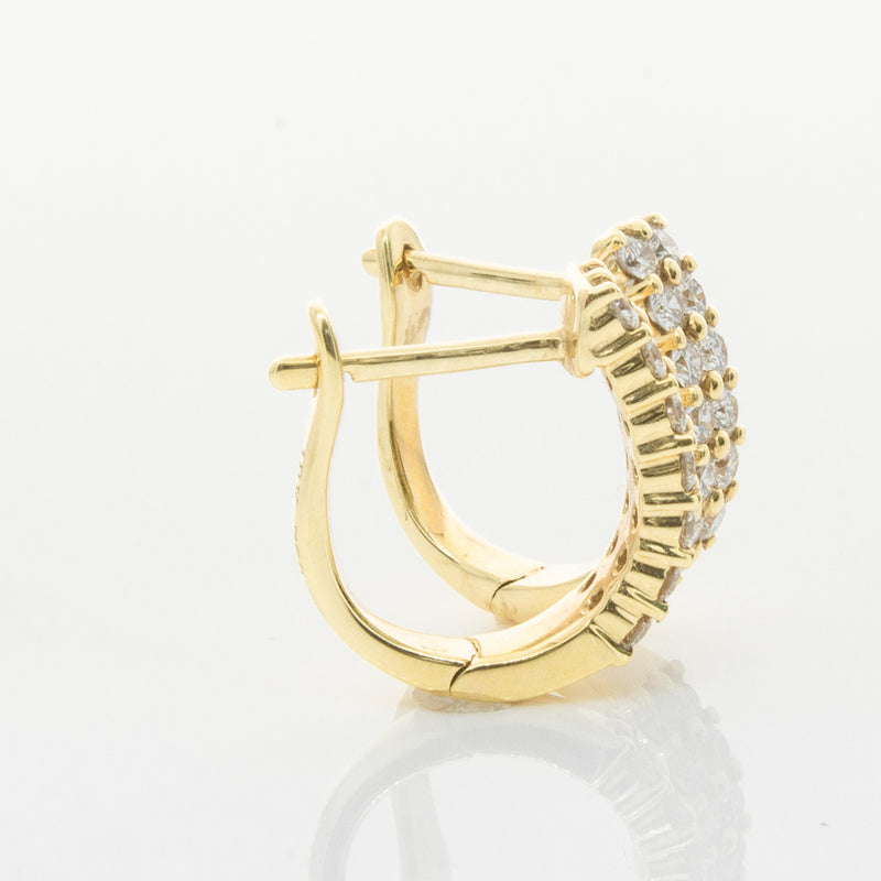 18ct Yellow Gold .50ct Diamond Apollo Earrings-Earrings-Walker & Hall