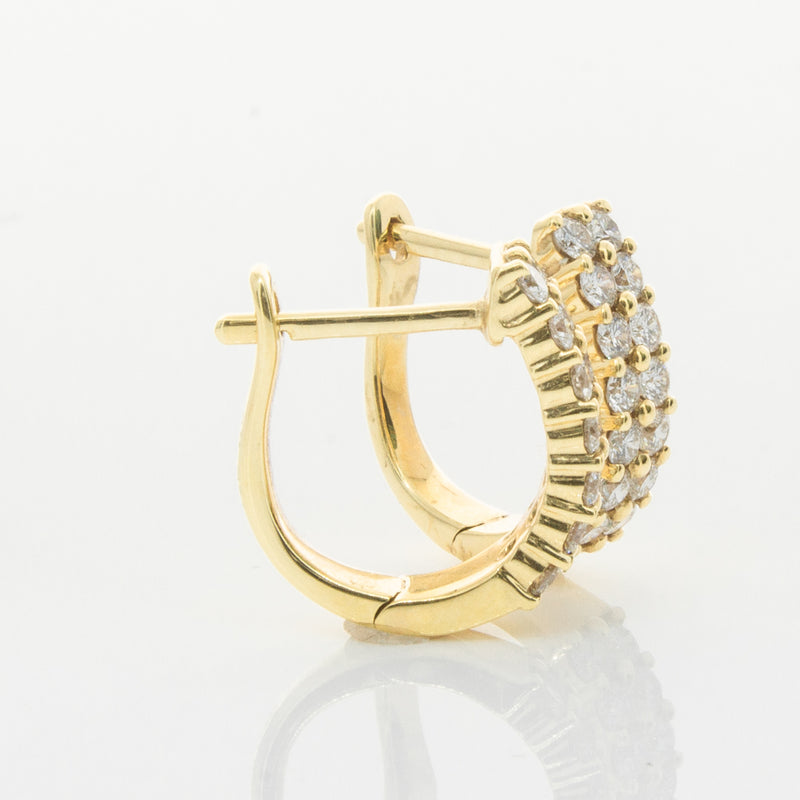 18ct Yellow Gold .50ct Diamond Apollo Earrings-Earrings-Walker & Hall