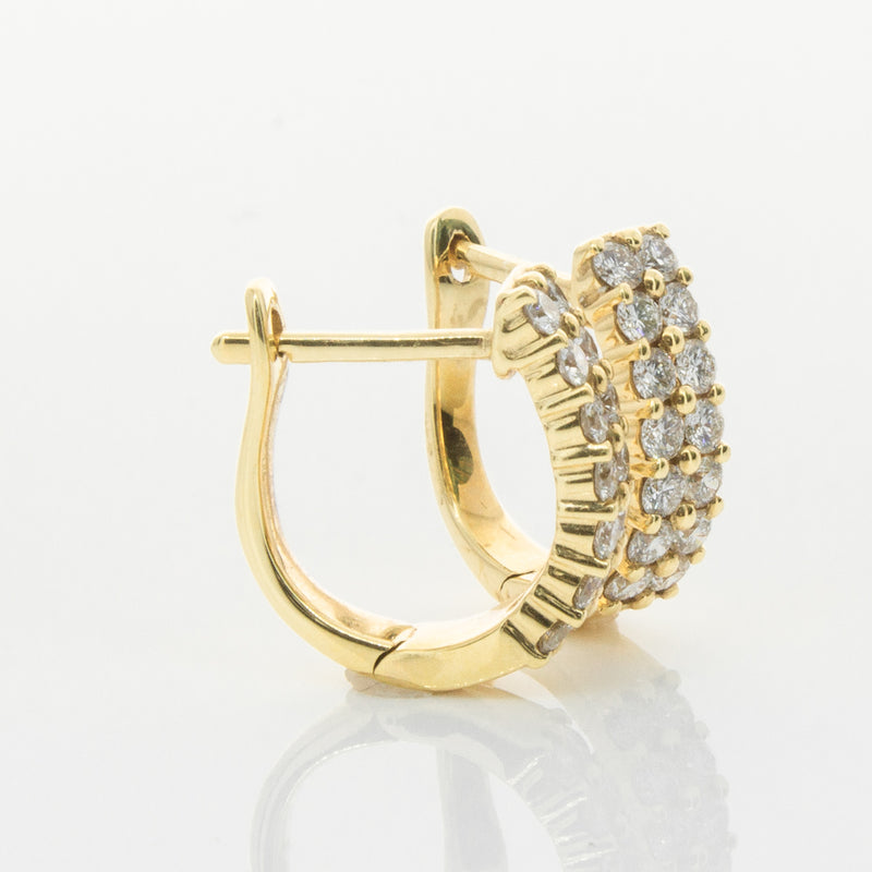 18ct Yellow Gold .50ct Diamond Apollo Earrings-Earrings-Walker & Hall