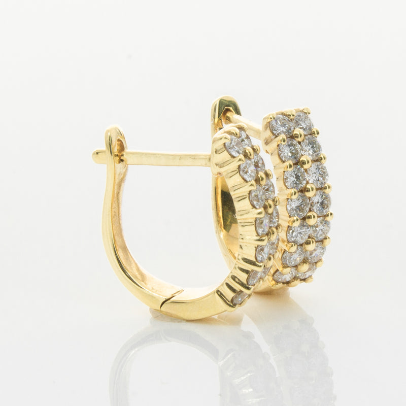 18ct Yellow Gold .50ct Diamond Apollo Earrings-Earrings-Walker & Hall