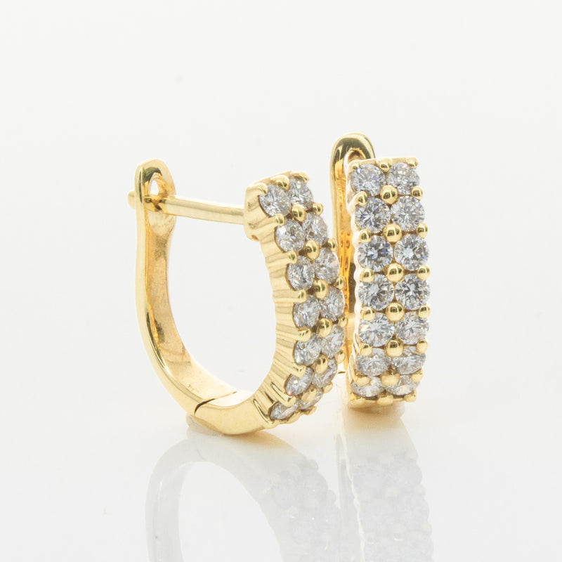 18ct Yellow Gold .50ct Diamond Apollo Earrings-Earrings-Walker & Hall