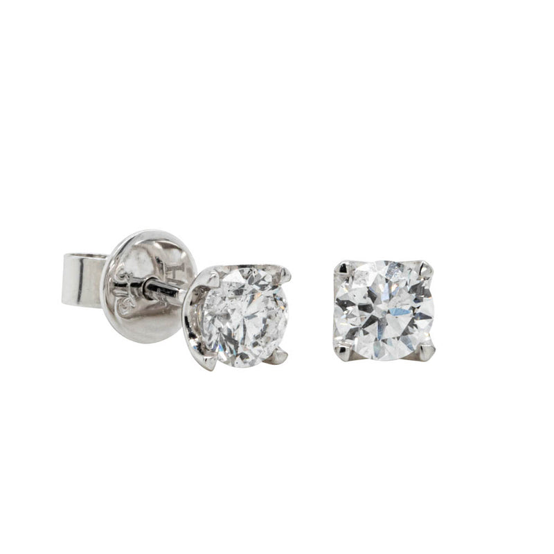9ct White Gold .60ct Diamond Ava Stud Earrings-Earrings-Walker & Hall