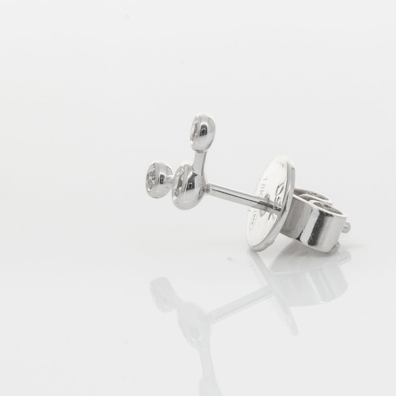 18ct White Gold & Diamond Single Fire Element Earring-Earrings-Walker & Hall