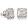 18ct White Gold Diamond Earrings-Earrings-Walker & Hall