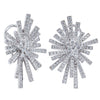 18ct White Gold Diamond Starburst Earrings-Earrings-Walker & Hall