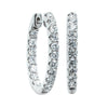 18ct White Gold 1.50ct Diamond Jupiter Hoop Earrings-Earrings-Walker & Hall