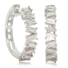 18ct White Gold Diamond Hoop Earrings-Earrings-Walker & Hall
