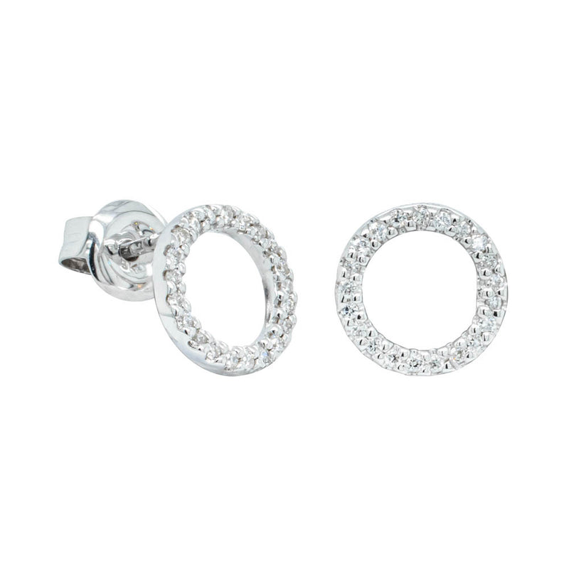 9ct White Gold Diamond Forevermore Stud Earrings-Earrings-Walker & Hall