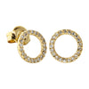 9ct Yellow Gold Diamond Forevermore Stud Earrings-Earrings-Walker & Hall