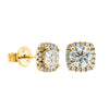 18ct Yellow Gold 2.01ct Diamond Peony Earrings-Earrings-Walker & Hall