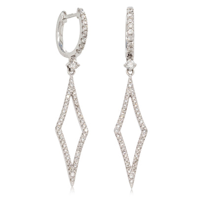 18ct White Gold .57ct Diamond Earrings-Earrings-Walker & Hall