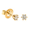 18ct Yellow Gold Claw Set Diamond Studs-Earrings-Walker & Hall