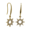 18ct Yellow Gold Diamond Sol Earrings-Earrings-Walker & Hall