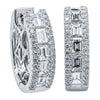 18ct White Gold Diamond Huggie Earrings-Earrings-Walker & Hall