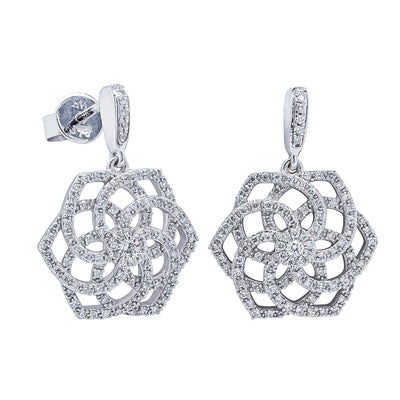 9ct White Gold .50ct Diamond Earrings-Earrings-Walker & Hall