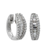18ct White Gold Diamond Hoop Earrings-Earrings-Walker & Hall